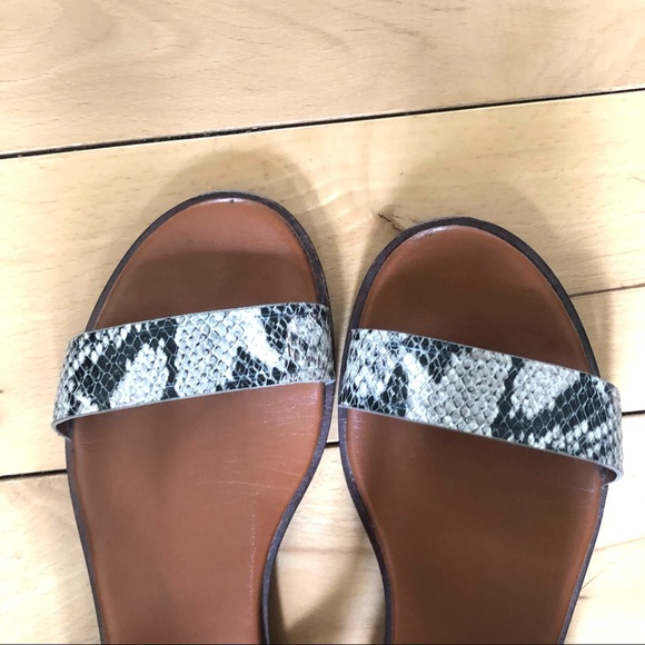 Cole Haan Sandals Snakeskin/Cognac Brown Leather - Picture 2 of 5